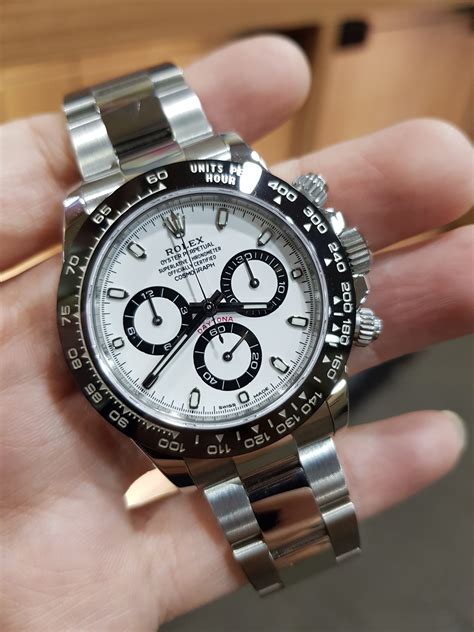 rolex daytona panda white gold|rolex daytona white gold price.